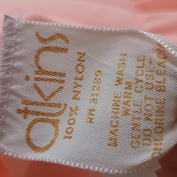 VTG Atkin Peach Sleeveless Nightgown Sz L - Picture 5 of 6